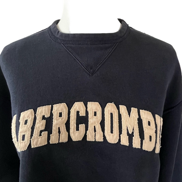 Vintage Abercrombie & Fitch Navy Crewneck Sweatshirt Size S - Picture 7 of 14